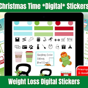 CHRISTMAS WEIGHT LOSS Digital Stickers | GoodNotes Planner Stickers | iPad Planner Stickers | Notability, Noteshelf, Xodo Digital Stickers