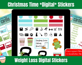 CHRISTMAS WEIGHT LOSS Digital Stickers | GoodNotes Planner Stickers | iPad Planner Stickers | Notability, Noteshelf, Xodo Digital Stickers