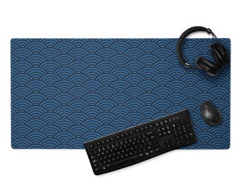 Tapis de bureau Seigaiha Wave : tapis de souris étendu à motif japonais