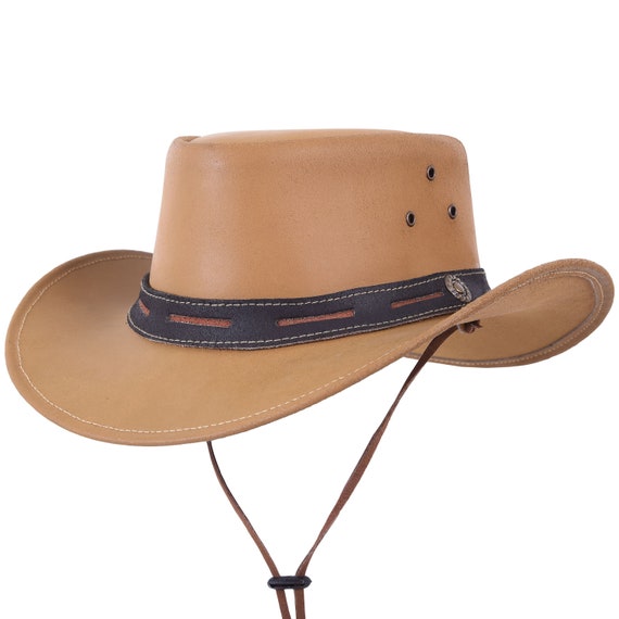 Genuine Leather Western Cowboy Hat - Etsy