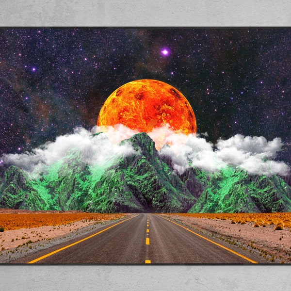 Digital Download "Escapism" Space Theme Collage Artwork Printable