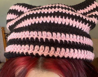Crochet Cat Ear Beanie PDF Pattern |Crochet Hat Pattern| Beanie Tutorial