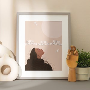 Latina Poderosa Digital Print/ Feminist Art, Strong Woman Print, Powerful Woman, Chicana Art, Latina Wall Art, Woman Empowerment