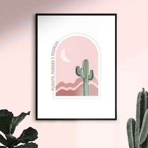 Pudiste Puedes y Podrás Latina Art, Mexico Wall Art, Latinx Art, Spanish Quote, Latina Art Print, Mexico Art Print, Girl Power, Girl room