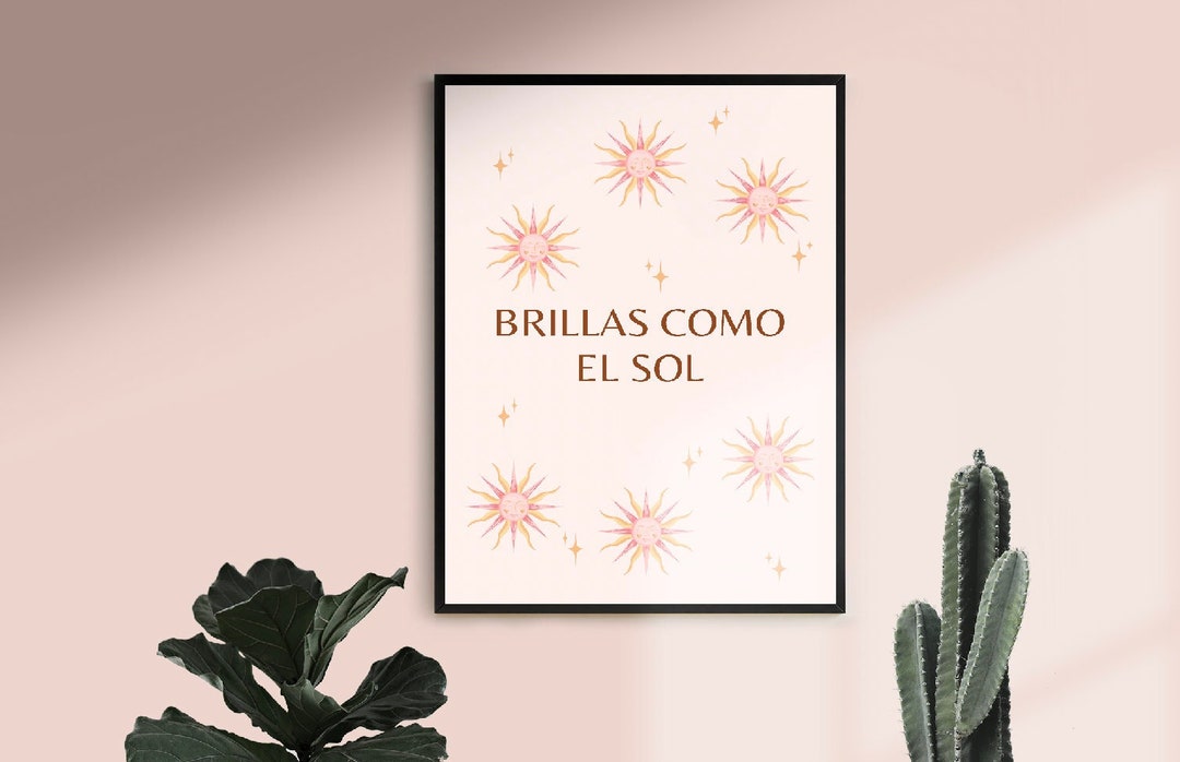 Brillas Como El Sol | Latina Feminist Poster, Feminist Wall Art, Art