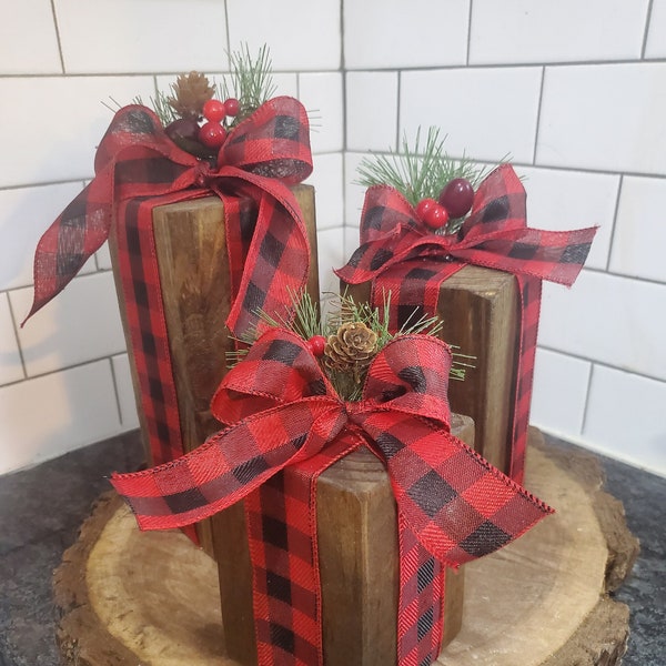 Wooden Christmas presents