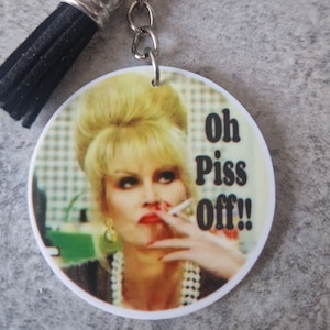 Absolutely Fabulous Patsy keyring keychain hand bag charm