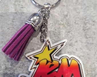 Jem and the hograms retro TV series keyring