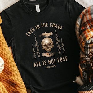 Goblincore Shirt, Crowcore Clothing, Gothic Dirtcore TShirt, Vintage Aesthetic, Dark Academia Graphic Tee, Edgar Allan Poe Clothes