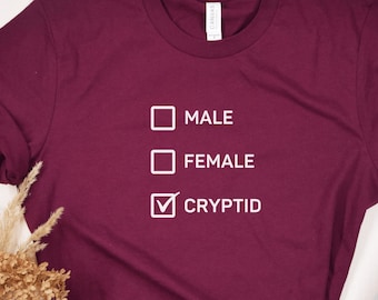 Subtle Nonbinary Shirt, Cryptidcore Clothing, Cryptidcore Shirt, Nonbinary Pride Tshirt, Cryptid Tshirt, Supernatural Graphic Tee