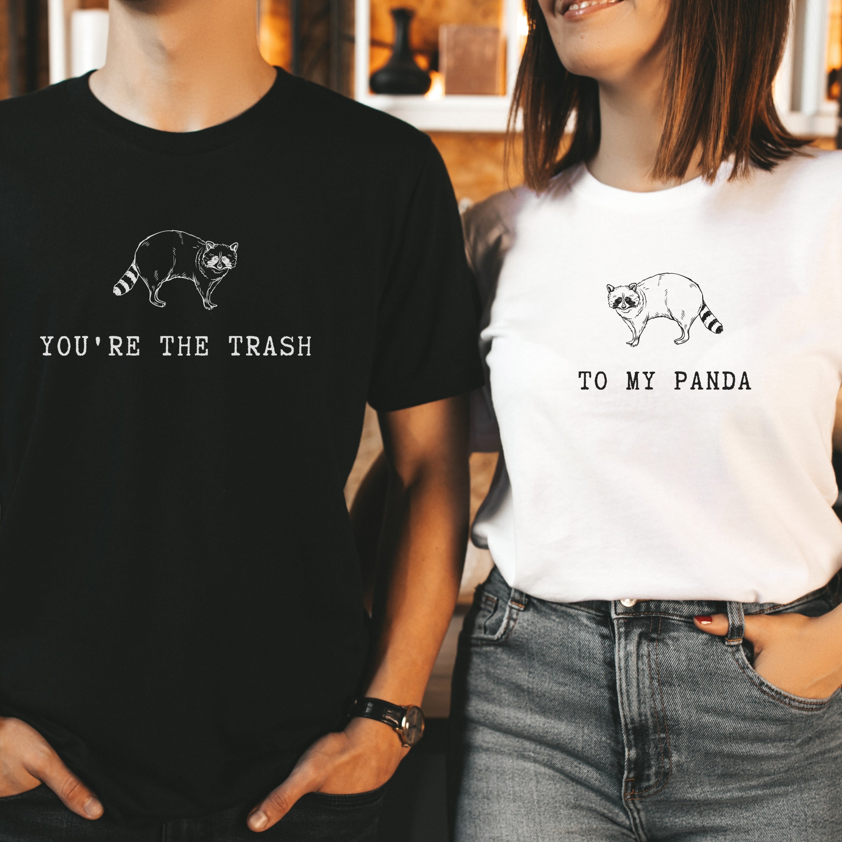 Funny Couples Shirt, Raccoon T-shirt, Trash Panda Graphic