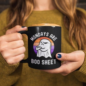 Boo Sheet Halloween Mug, Funny Mug for Workplace, Gift for Coworker, Funny Gift for Boss, Sarcastic Coffee Cup, Fall Hot Chocolate Mug