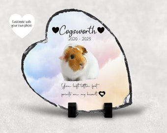 Guinea pig memorial photo slate, Guinea pig memorial slate, Guinea pig Photo Memorial, memorial gift, pet loss gift, Guinea pig owner gift