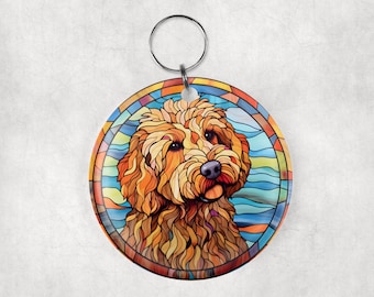 Dog breeds stained glass keyring, stained glass keyring, dog stained glass keyring, keychain, gift for her, Christmas gift, dog owner gift