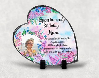 Personalized Photo Memorial Slate: Birthday Remembrance Gift