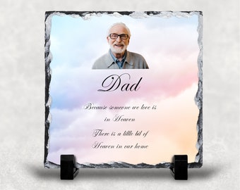 Personalized Photo Memorial Slate: Remembrance Gift