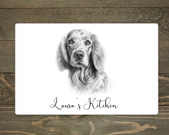 English setter chopping board ,English setter, English setter gift, gift, Christmas gift, chopping board, English setter owner gift