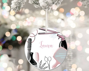 Hair dresser bauble, hair stylist bauble, gift for hair dresser, Christmas gift for her, Christmas ornament, Christmas gift