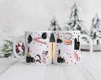 Make up mug, make up artist, mua mug, Christmas gift mua, make up artists, mug, Christmas mug, gift for her, gift for him, mug & coaster set