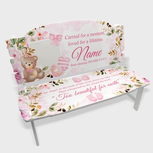 Personalized Baby Loss Memorial Bench: Keepsake Remembrance Gift