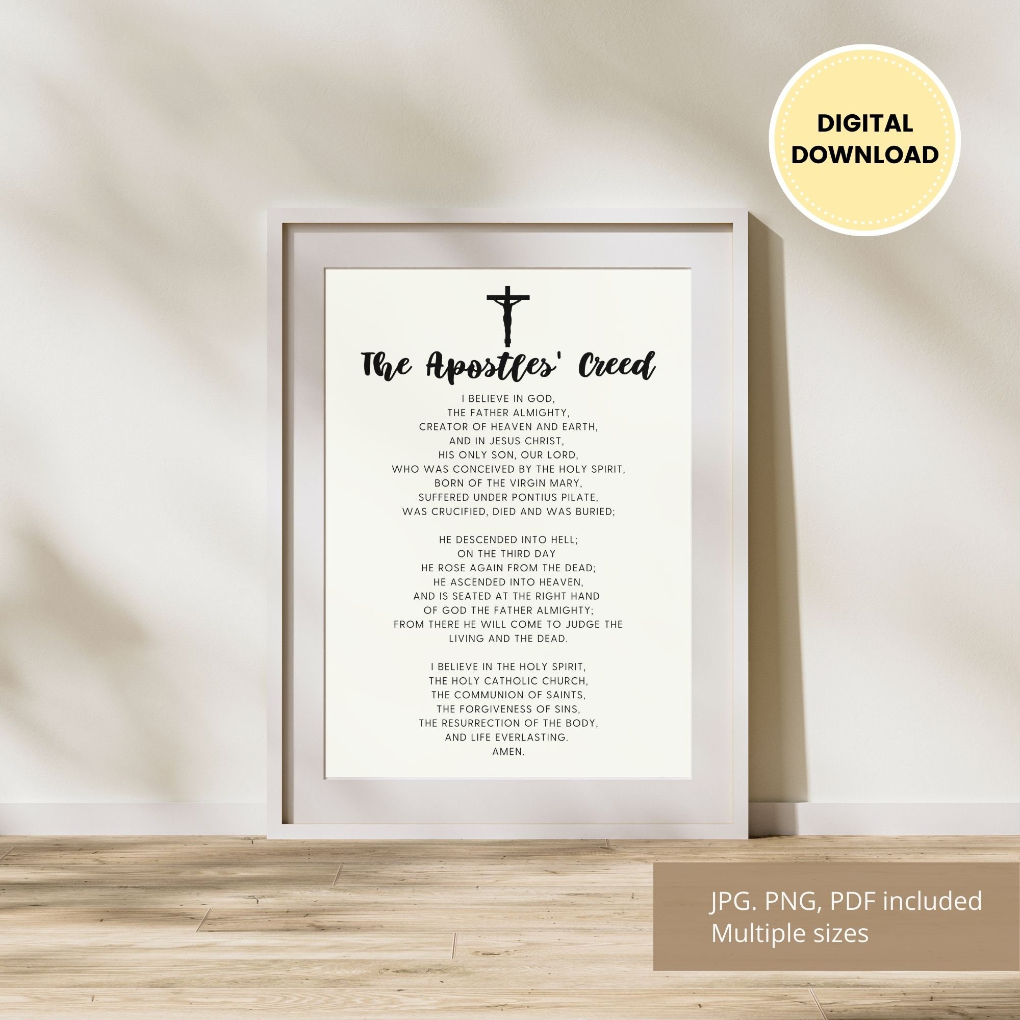 The Apostles' Creed I believe in God the Father Almighty, - ppt download