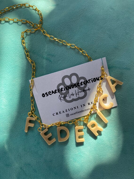 Necklace / Letter Necklace / - Etsy