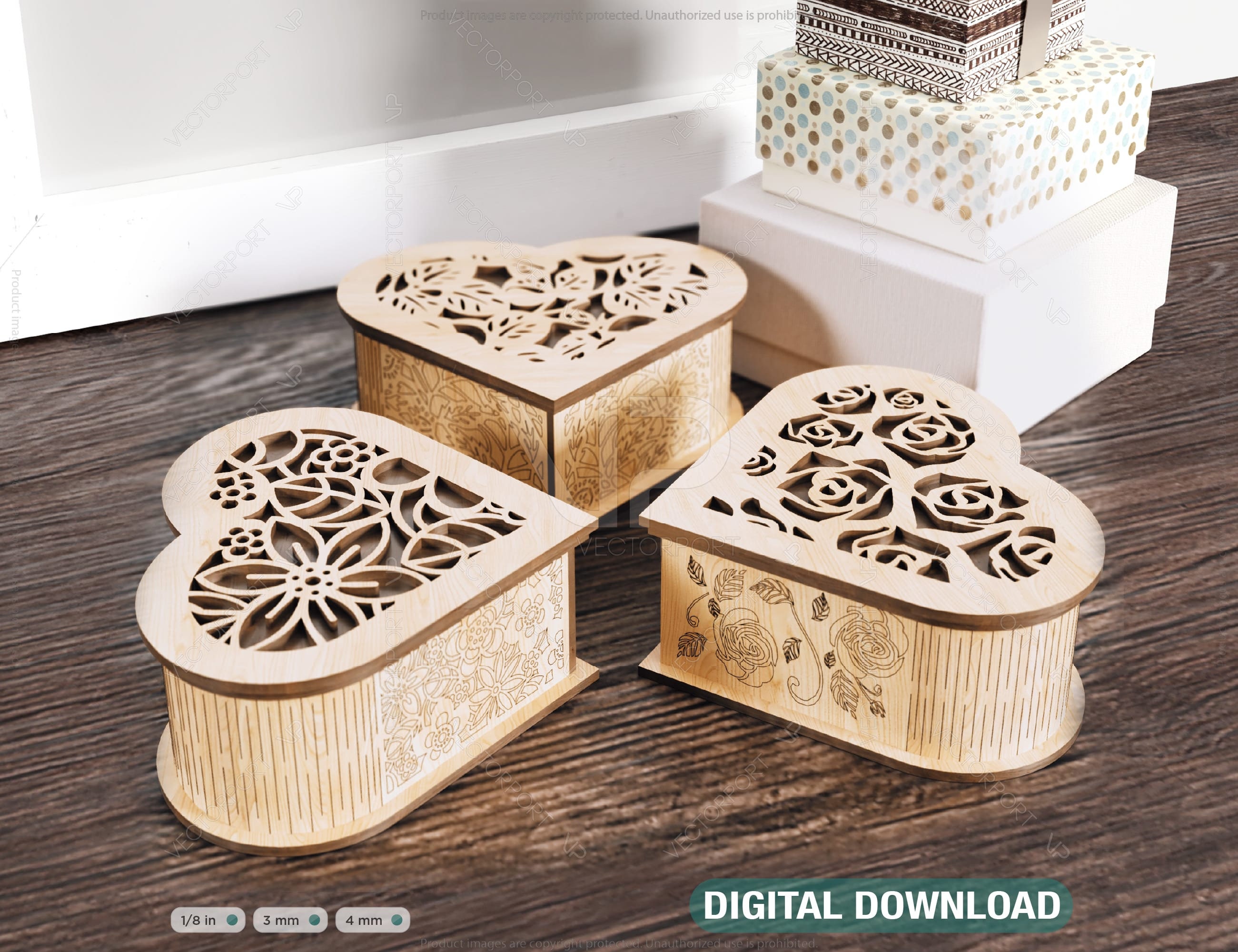 Decalft, 10 etichette in legno a forma di cuore non dipinte per regali, 80 mm, decorazione artigianale
