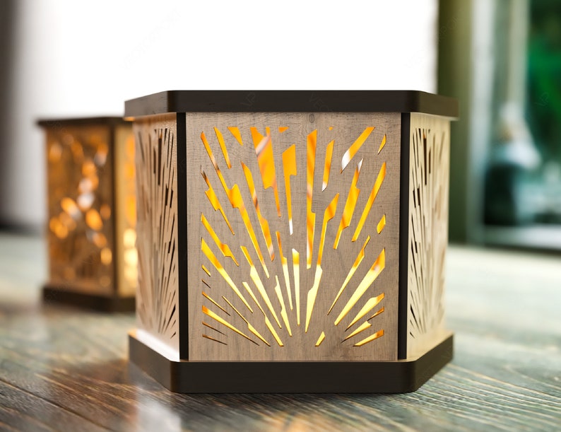 Candle Holder Laser Cut Lamp Plywood Tea Light Lantern Votive Etsy
