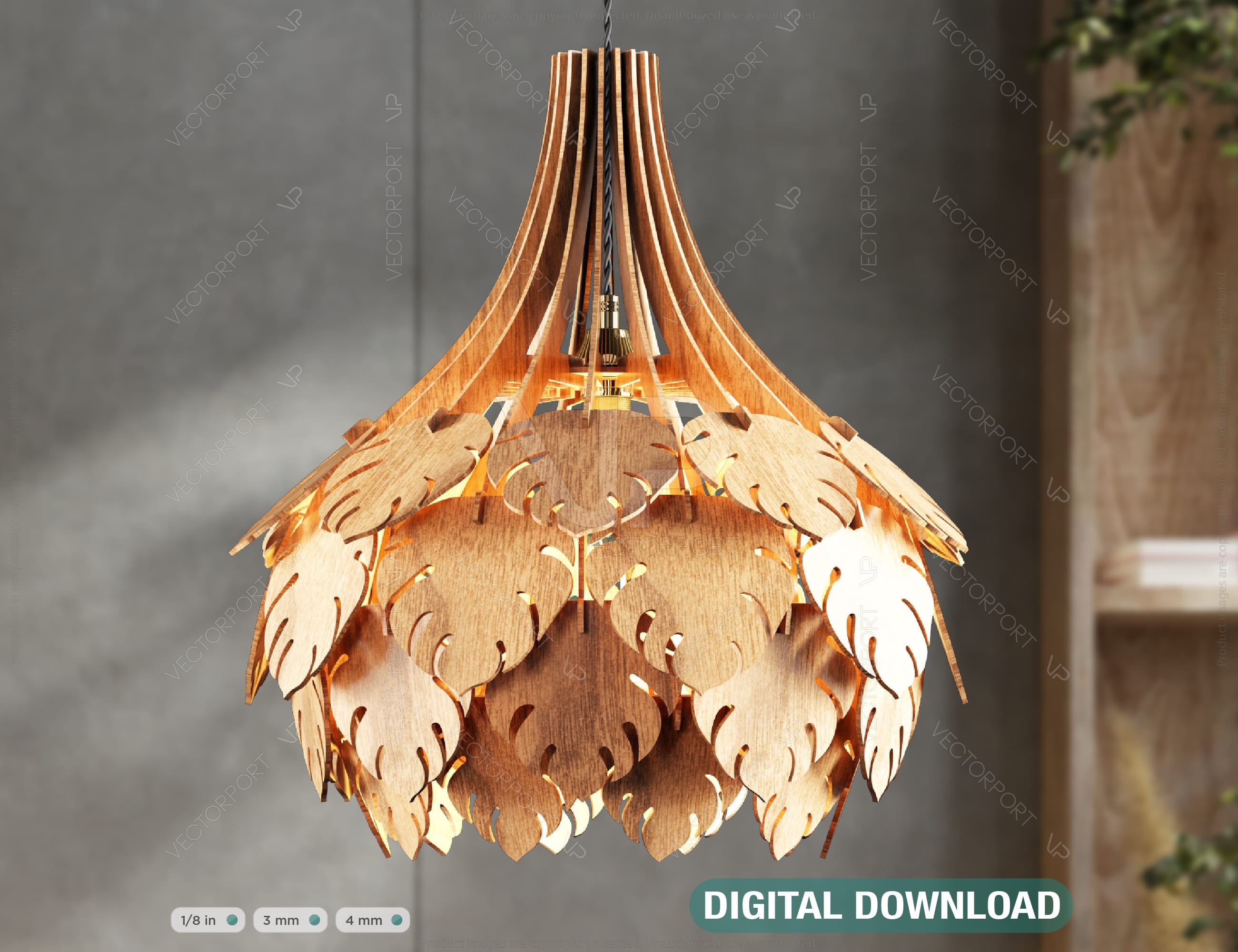 Monstera Leaf Lamp - Etsy