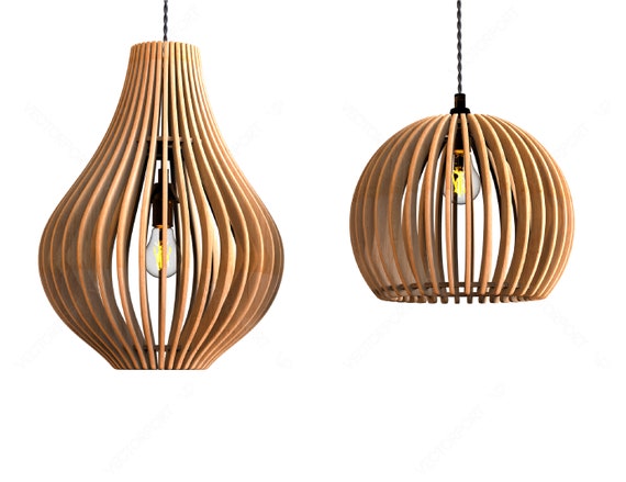 Round 2024 wood chandelier