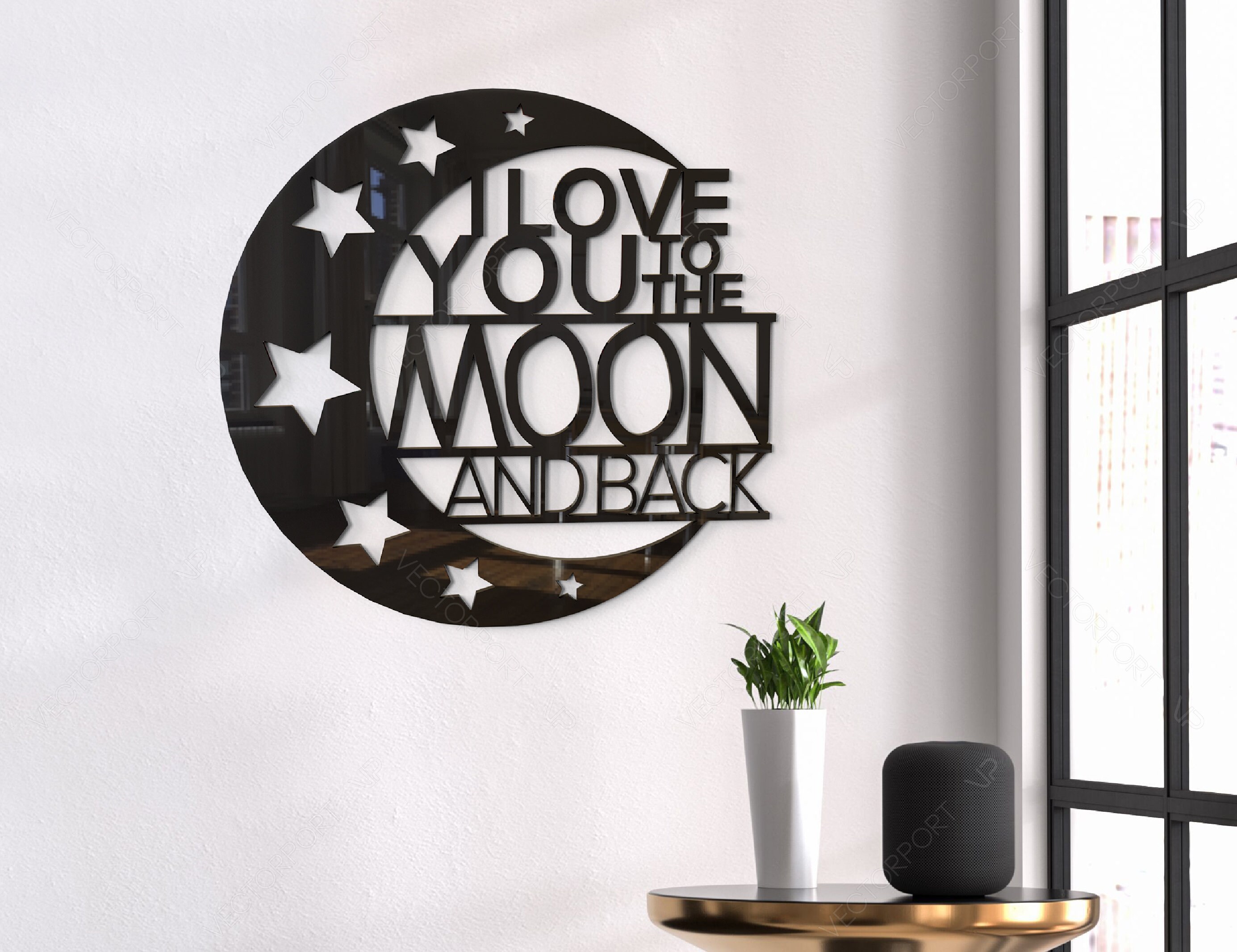 I Love You to the Moon and Back Wall Decor Mandala Digital - Etsy