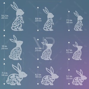 Standing Bunny Easter Ornaments Easter Laser Cut Files Bunny SVG Bundle ...