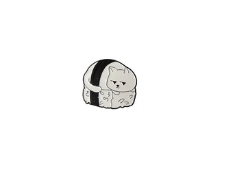 Sushi Cat Pin | Cute Happy Kitty Pin