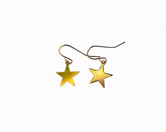 Golden Star Earrings | Astronomy Earrings