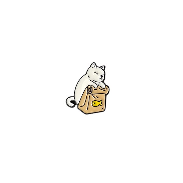 Lunch Bag Cat Pin | Kitty Packing Lunch Pin