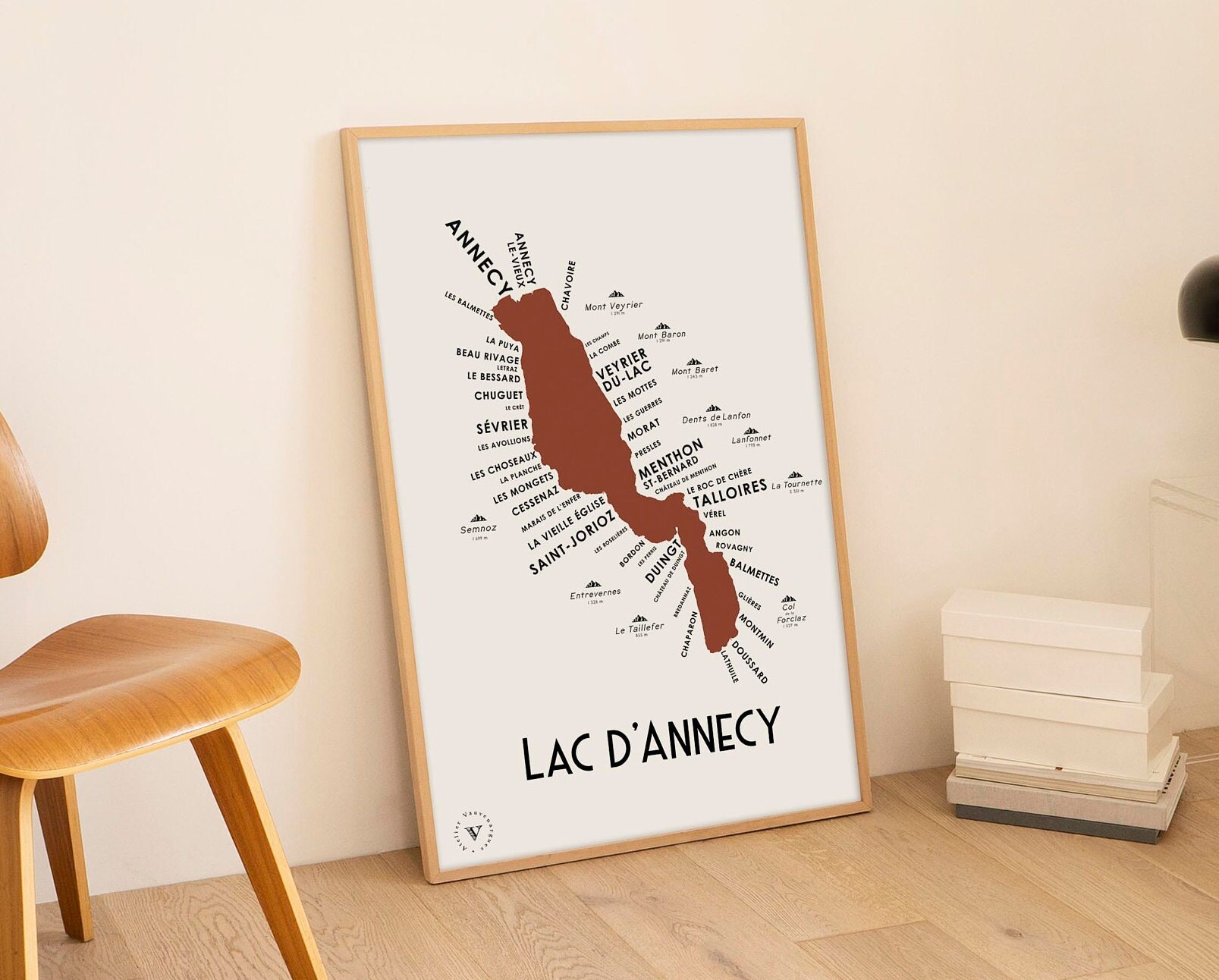 Carte Du Lac d'annecy