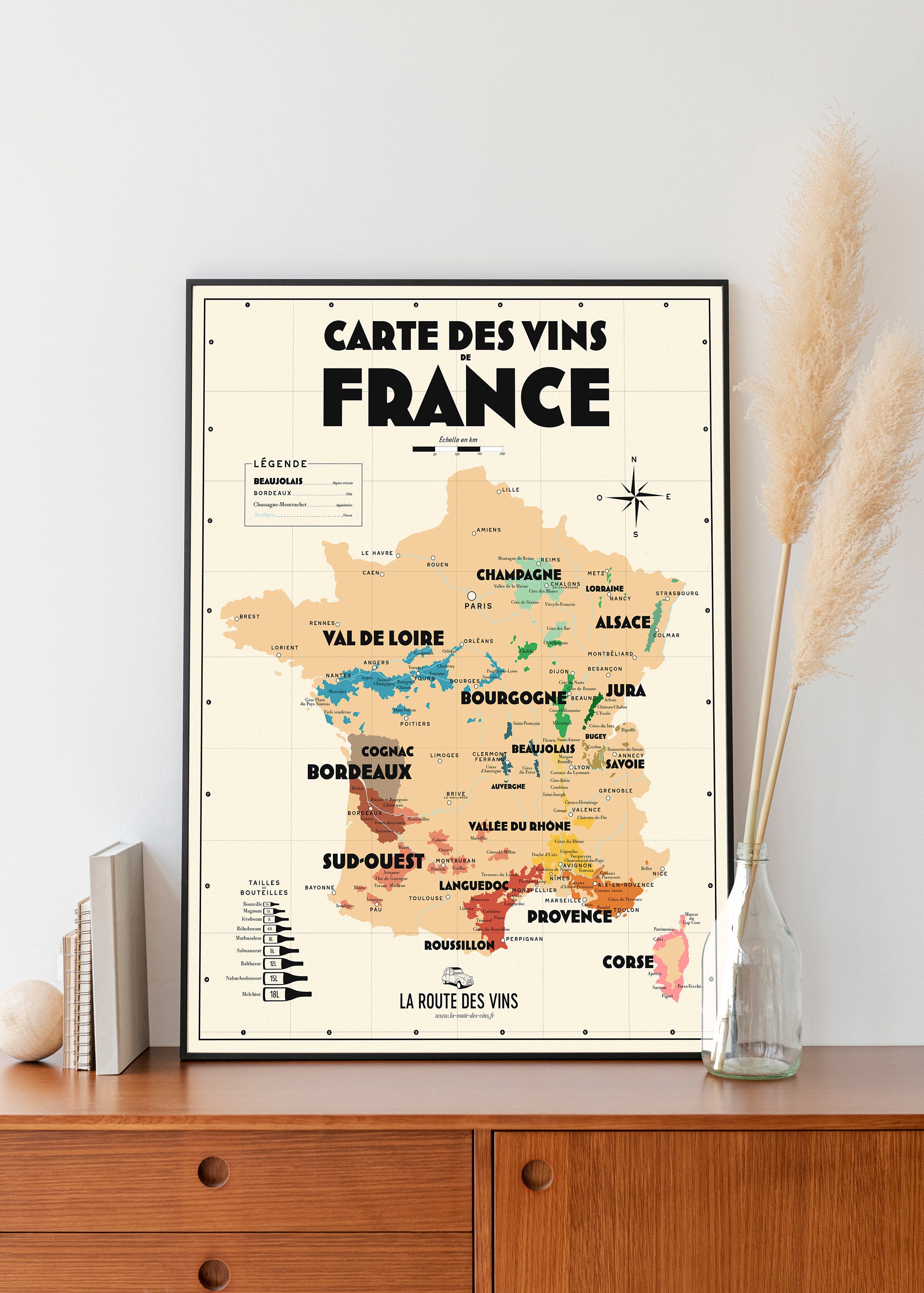 Wine Map of France, French Wine Regions Map, Carte De Vins De France, Wine  Gift -  Norway