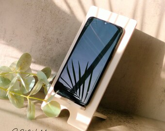 Stone Mobile Phone Stand: Jesmonite Display Holder