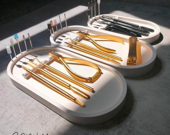 Nail Drill Bit Holder & Manicure Tool Tray - Space Saver
