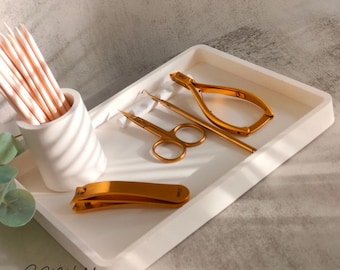 Salon Tray: Manicure Tool Organizer, Bathroom Decor (21.5x16.5x2cm)
