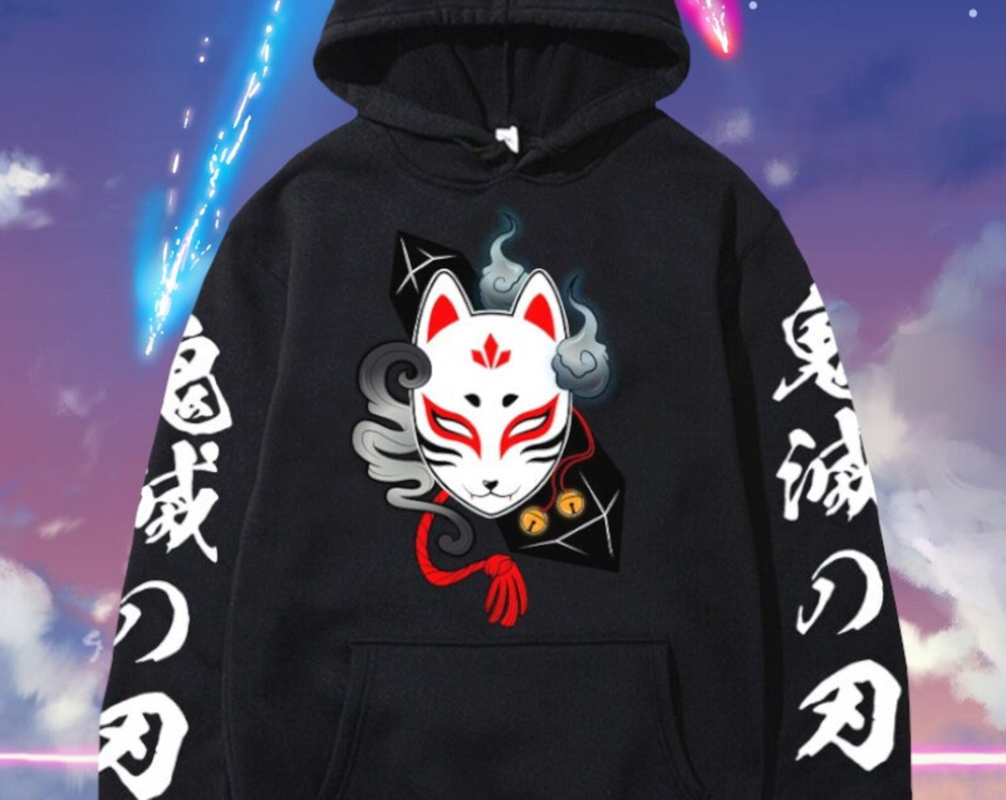 Discover Japan Anime Hoodie, Manga Clothing, Graphic Print Pullover