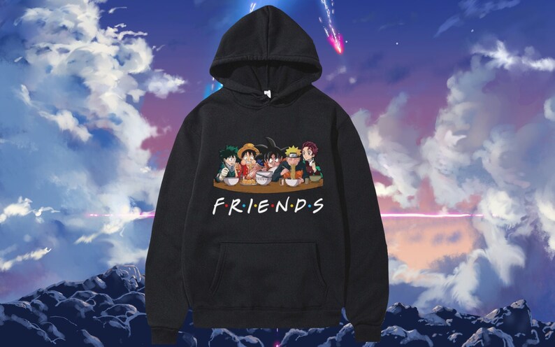 Anime FRIENDS Hoodie, Anime Fan Pullover 