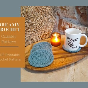 Crochet Pattern, Crochet Coaster Pattern, Coaster Crochet Pattern, Easy Crochet Pattern, Dreamy Crochet Coaster, Pdf Print Digital Download