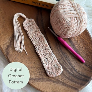 Emerson Bookmark, Crochet Bookmark, Crochet Pattern, Handmade Bookmark, Easy Crochet, Beginner Crochet, Digital pdf Download