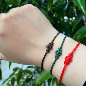 ENDLESS KNOT • LUCKY and Adjustable knot bracelet • Infinity Bracelet for Women/ Men/ Couple/ Friendship • Bring Lucky/ Love & Success/ Gift