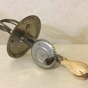 Vintage Wooden Handled Egg Beater