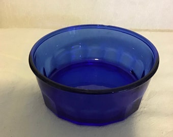 Vintage Arcoroc France Cobalt Blue Bowl