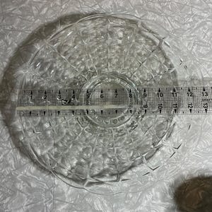 Vintage Indiana Glass Constellation Clear 13” Footed Cake/Serving Plate