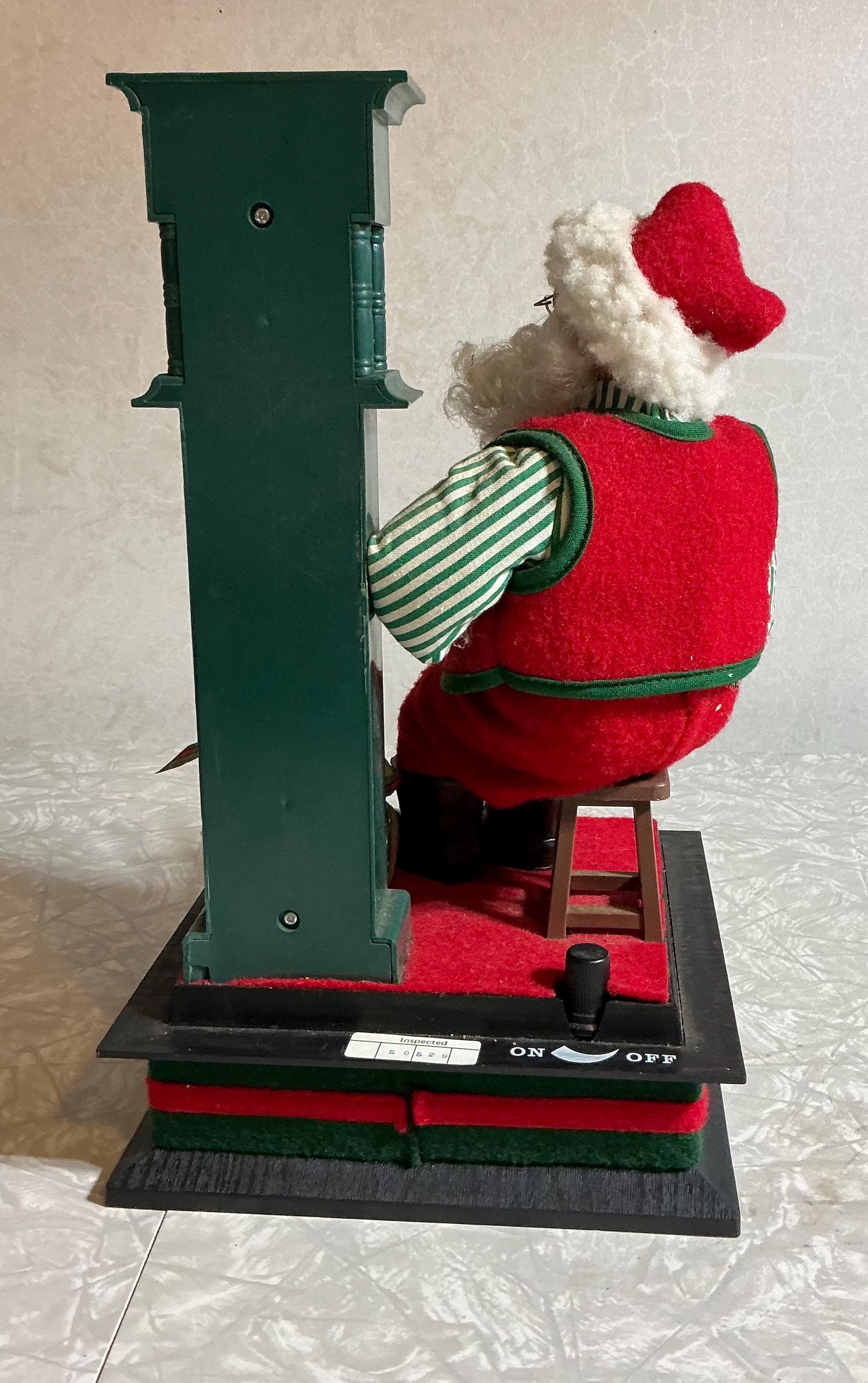 Vintage Holiday Creations Noel 1993 Santa Claus W/grandfather