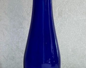 Cobalt Blue Wine Bottle-11.5”